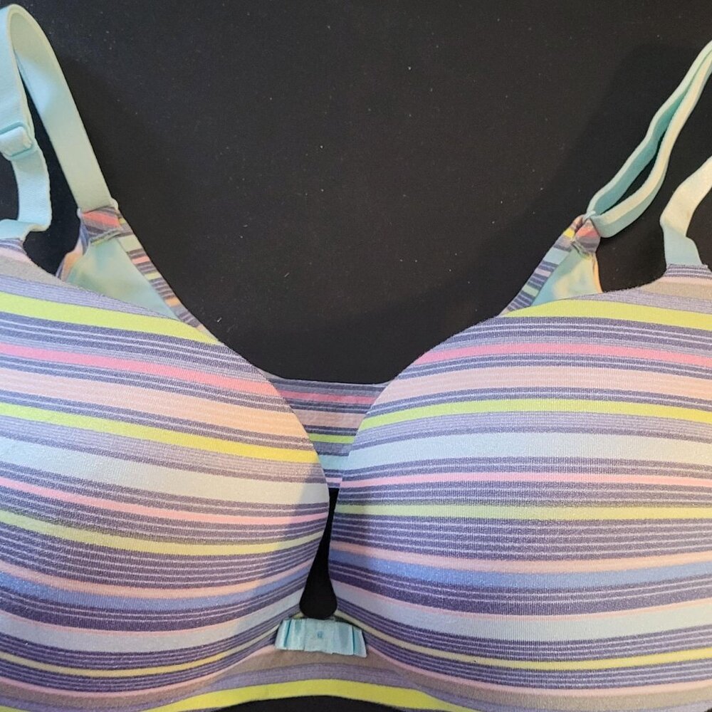VICTORIA'S SECRET Striped Lined Demi Bra 34DD